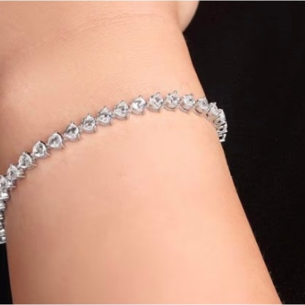 Elegant Silver Tennis Bracelet